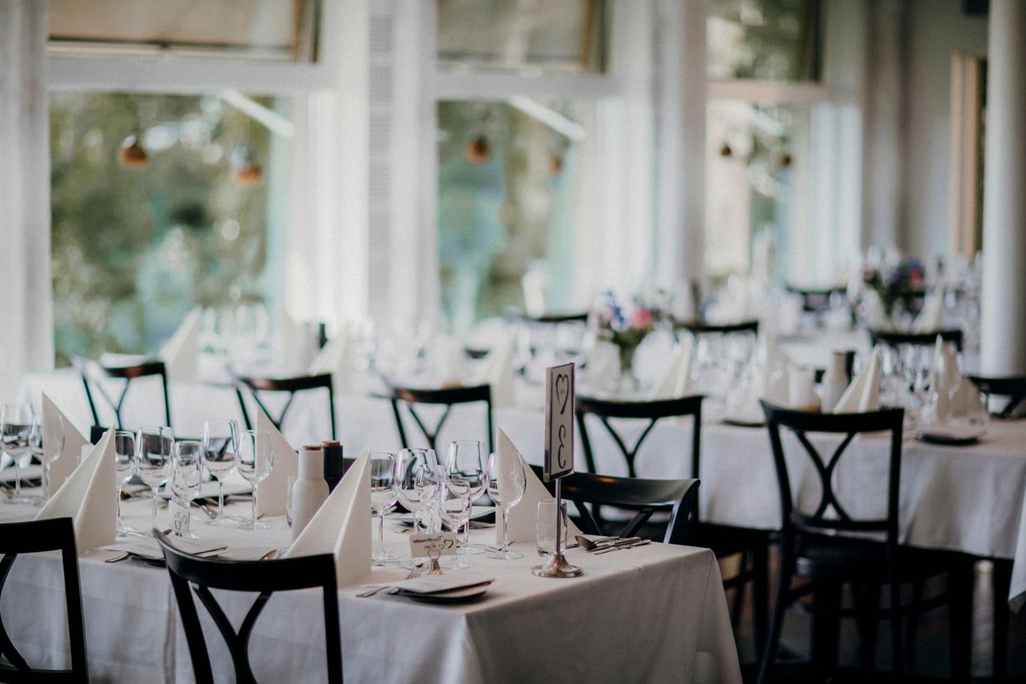 Elegant set catering table in Berlin
